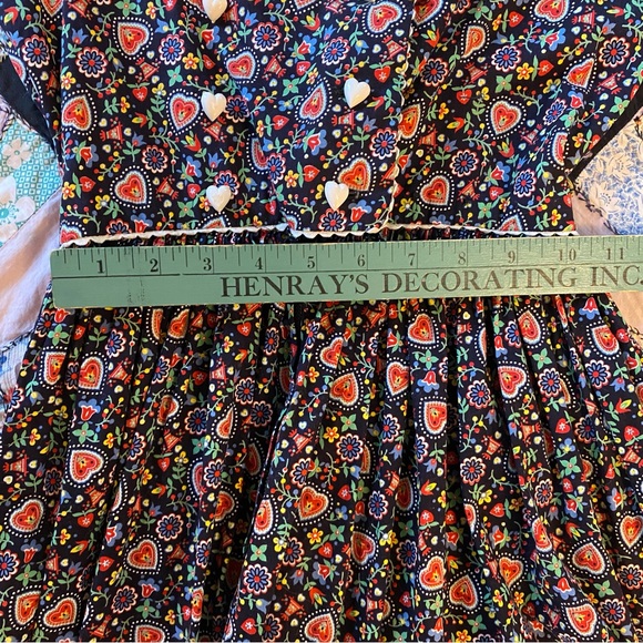 🎈SOLD❤️‍🩹Vintage Dress Maggi Stover 1950's Cute Vintage Dress Folk Art Pattern - Picture 13 of 16